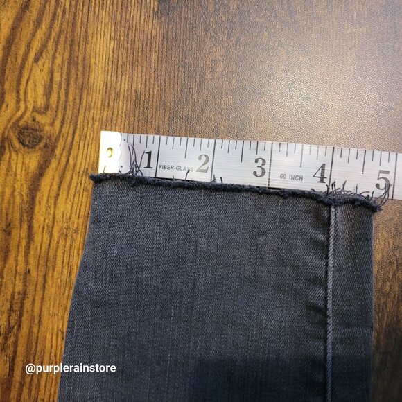 Madewell Jeans 26 Mid Rise 9" Skinny Black Sea Wash Tummy Control Stretch Denim - Picture 13 of 14